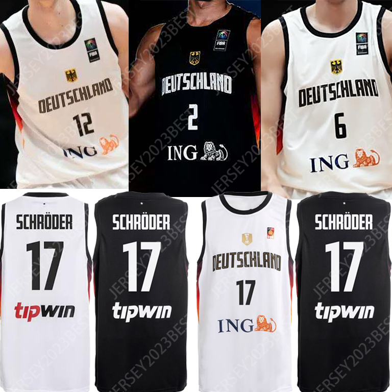 2025 FIBA Germany World Cup Basketball Jerseys 16 Amon Dorries 9 Franz 17 Dennis Schroder Nicolas Kodjoe 10 Daniel Theis Hannes Steinbach 14 Dirk Nowitzki Jack Kayil