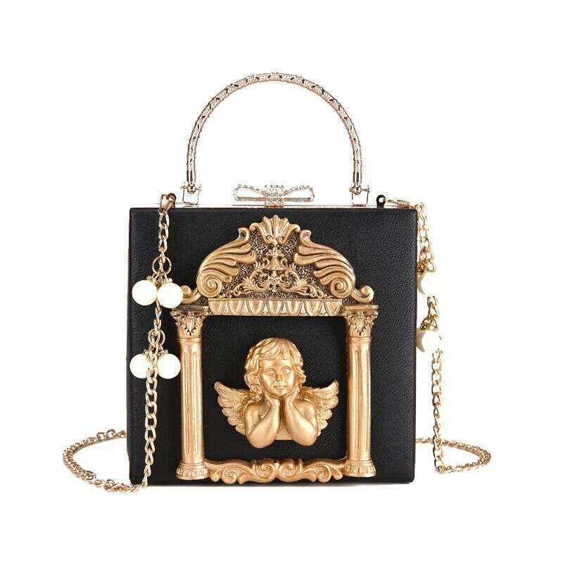 Handbag Small Women's Baroque Angel Emed Tote Chain Case Shoulder Bag