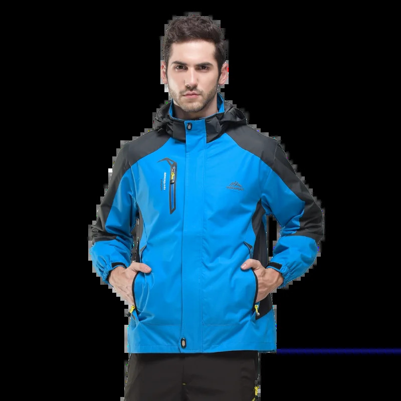 TRVLWEGO Camping Hiking Jacket Men Autumn Outdoor Sports Coats Climbing Trekking Windbreaker Travel Waterproof Jackets Black 250717