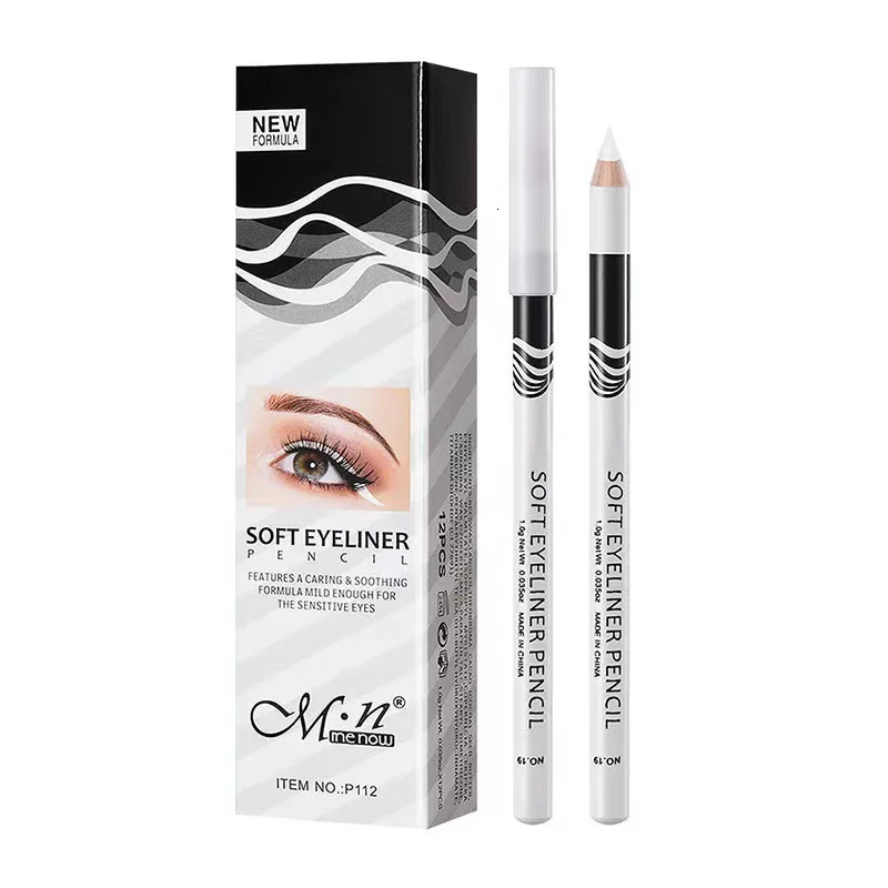 Menow Waterproof and Soft White Eyeliner Pencil For Microblading Pmu Semi-Permanent Makeup Eye Silkworm Brighten Eye Liner Pen 250712