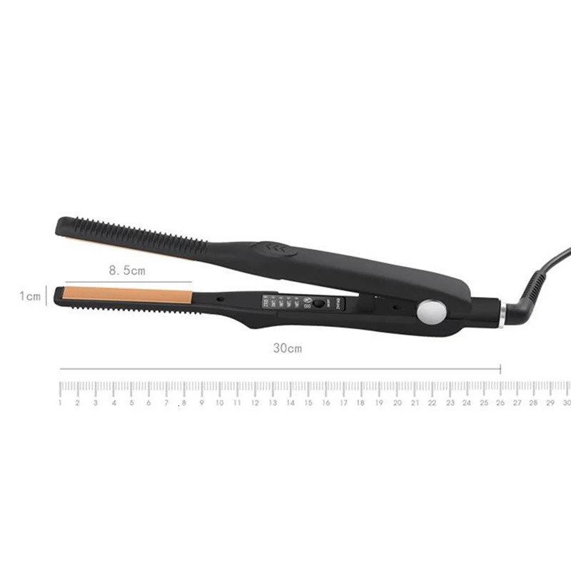 2 In 1 Hair Straightener Curler Small Ceramic Hair Crimper Corrugation Short Hair Straightening Curling Styling Tool 250717