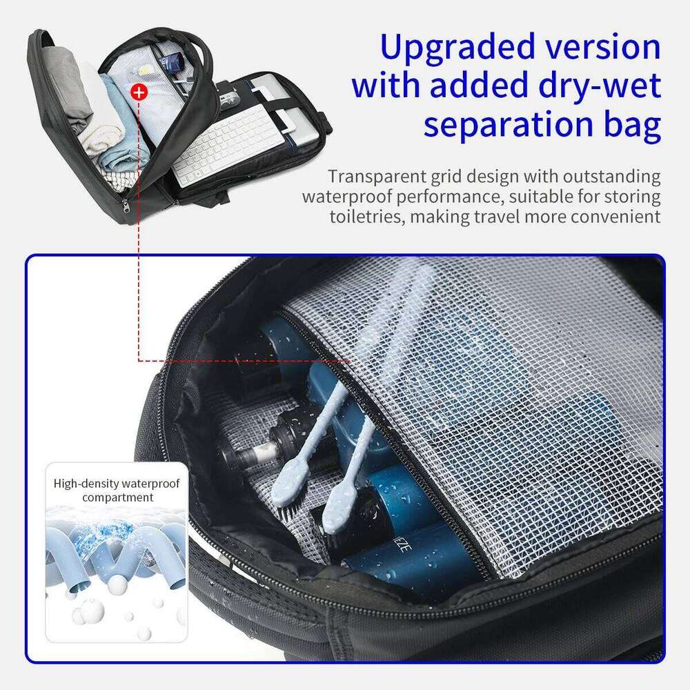 Men Fashion Bussiness Thin Laptop 15.6 Inch Hard Shell Male Travel Daily School Backpack