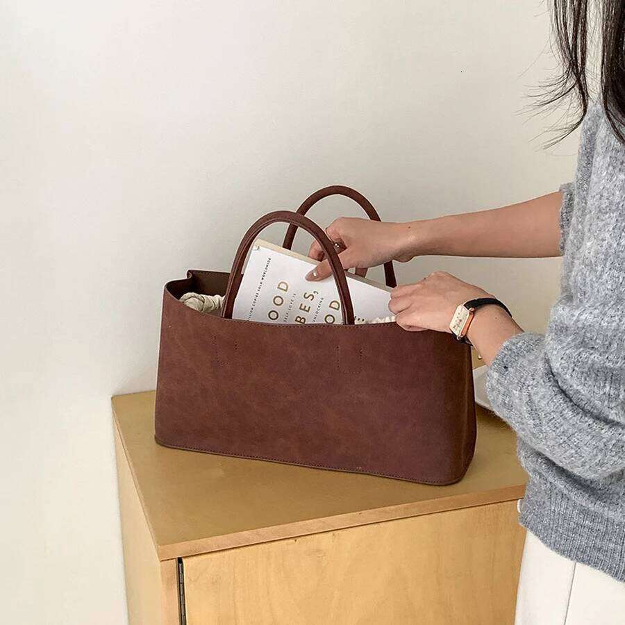 Fashion commuter suede Totes women Clutch bag Summer Korea autumn/winter new simple soild large capacity purse and handbag