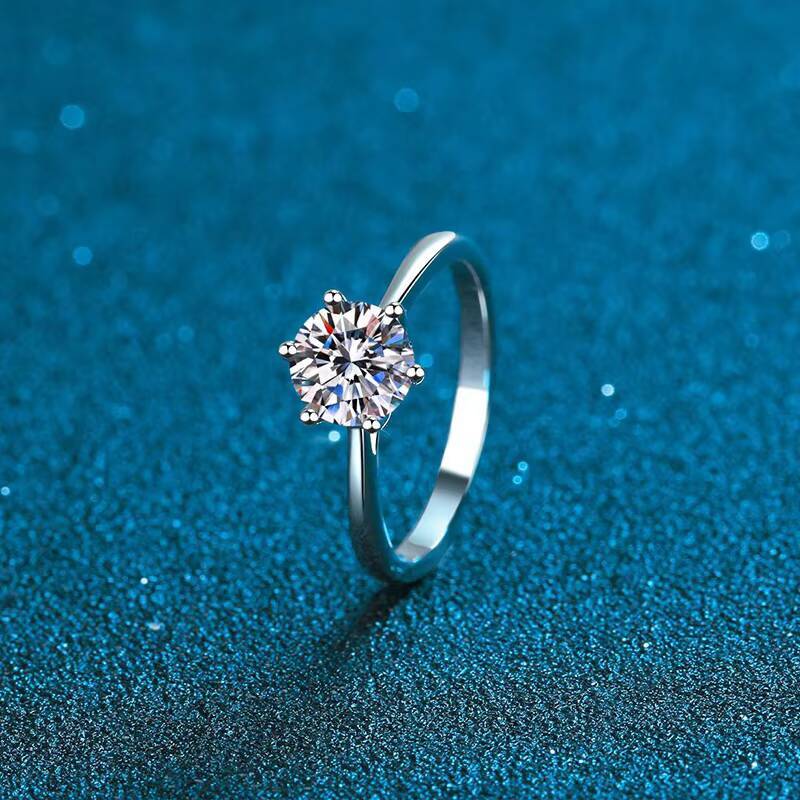 S925 Silver Moissanite Ring Elegant Proposal Ring with Advanced Temperament Elegant and Elegantly Designed