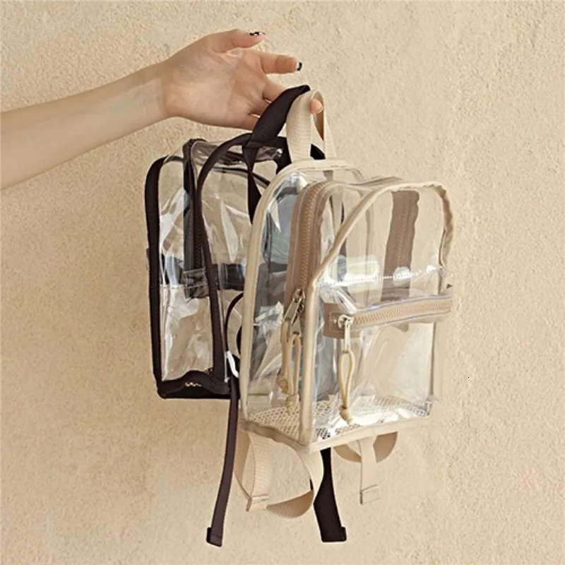 Transparent Backpack Kindergarten Swimming Bag Waterproof Beach Bags Jelly Bag Kids Backpacks 250714