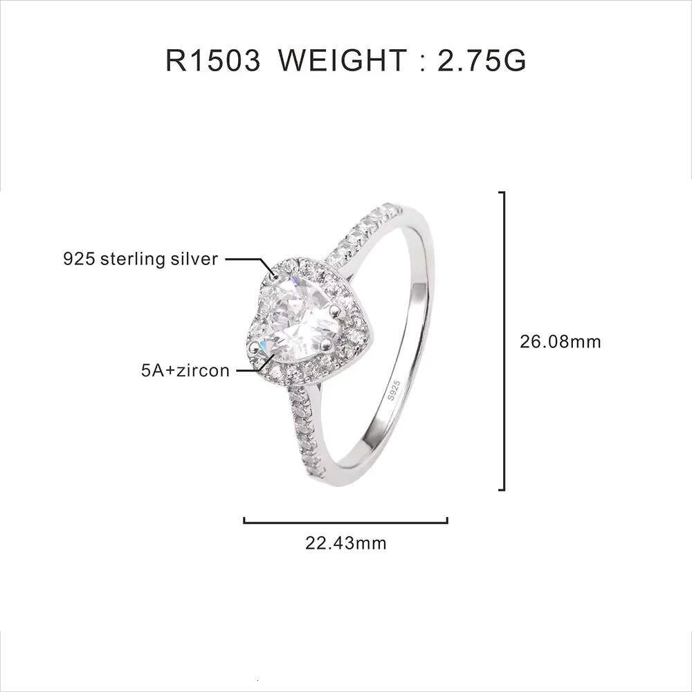 Speedin New Arrival Customize Real 925 Sterling Silver Ring 5A Zircon Big Gemstone Diamond Heart Shape Wedding Ring