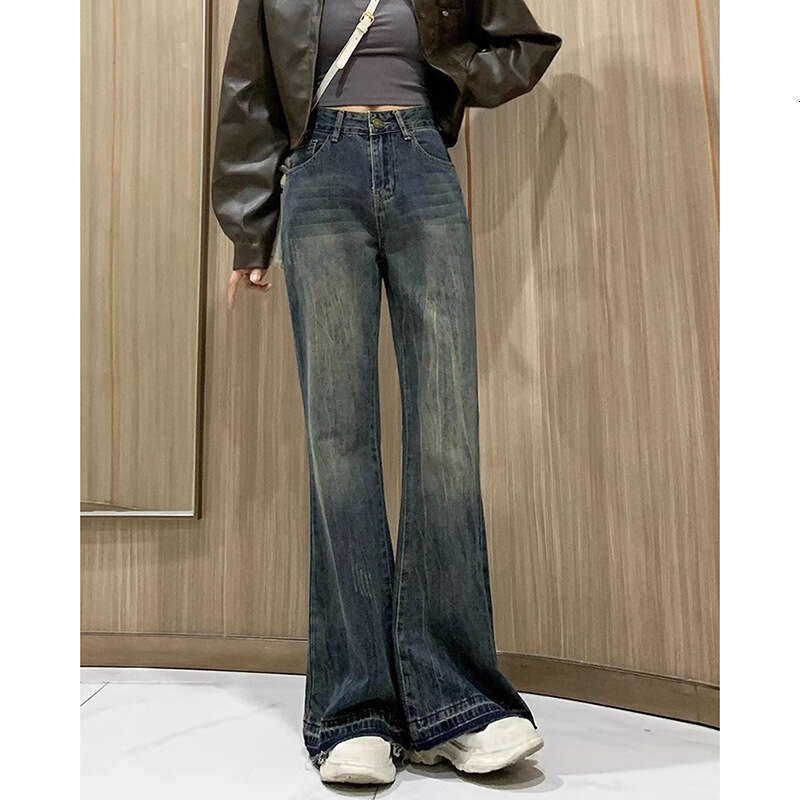 Women's 2025 New Flared Jeans Petite Women Loose American Style Non-Tight Leg Flare Pants for Spring and Autumn