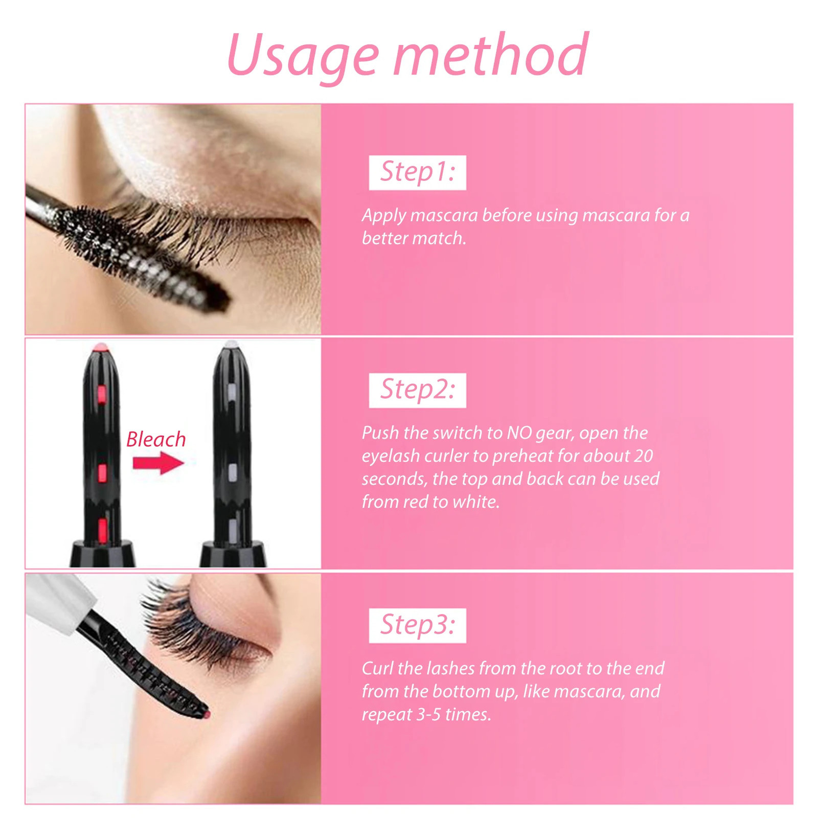 Naturally Curled Electric Eyelash Curler Women Girls Portable Make Up Eyelashes Curl Lasting Lash Curler Tool Beauty Accessories 250716