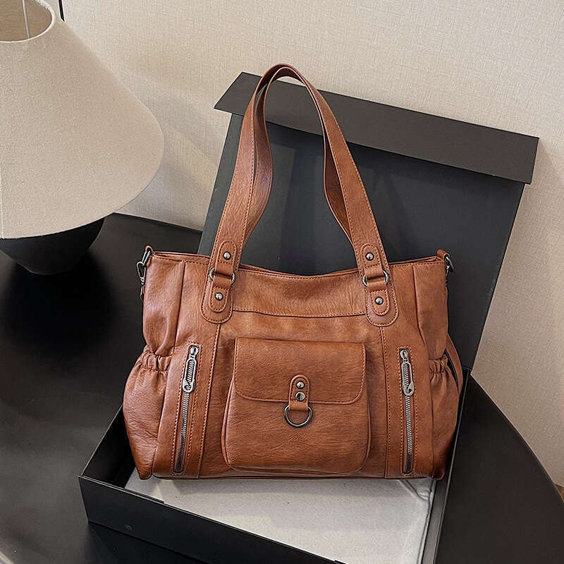 Crossbody for Women Versatile Tote High-End Large Capacity Autumn Winter Shoulder Simple Handbag Underarm Bag