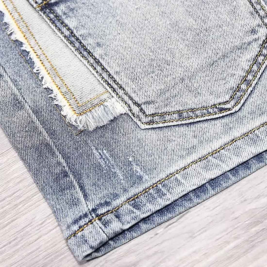 Clothing Mens Patchwork Summer Trendy Loose Straight Casual Denim Versatile Pocket Shorts Jeans Hombre 250718