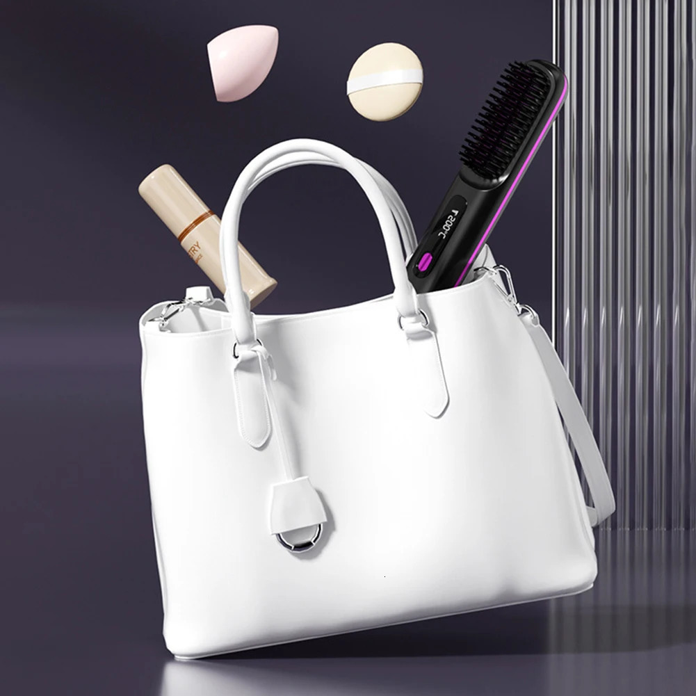 Hair Straightening Comb With Digital Display 3 Level Adjustables Hair Flat Irons Hair Styling Tool 250717