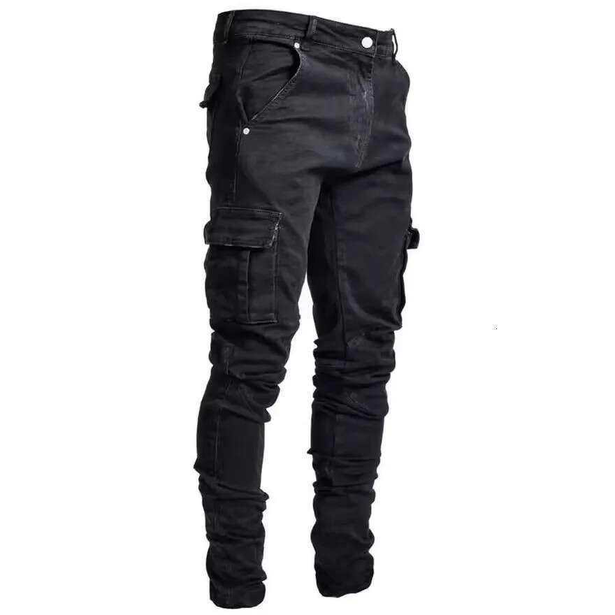 2025 New Men's with Side Pockets, Stretch Slim Fit Skinny Jeans
