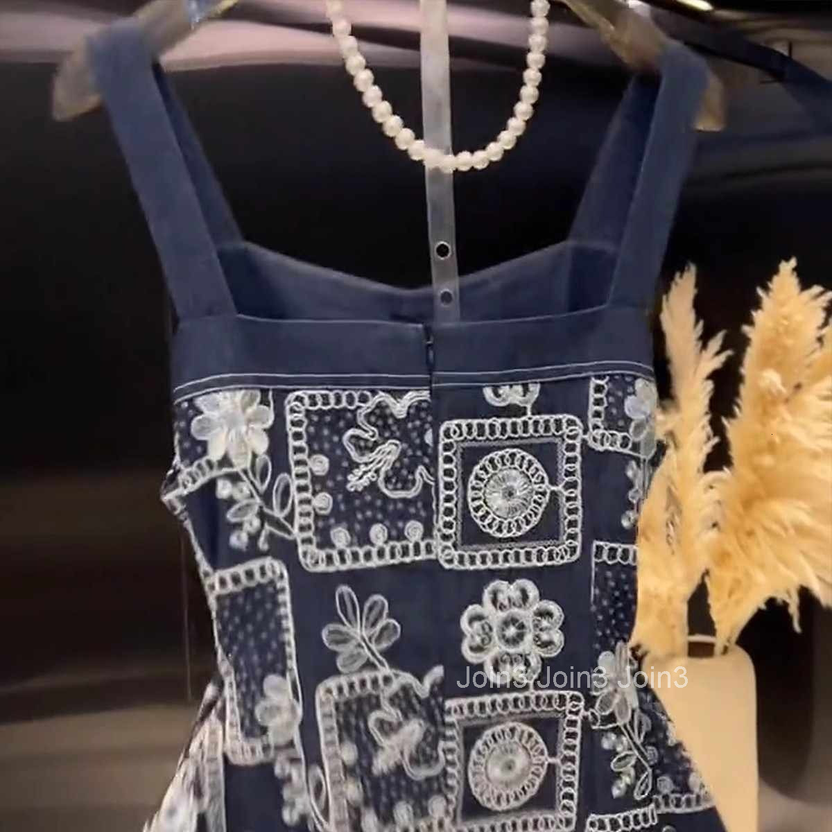 Elegant Denim Strap Dress Womens Fashion 2025 Summer New Elegant Waist-Cinching French Long Dress