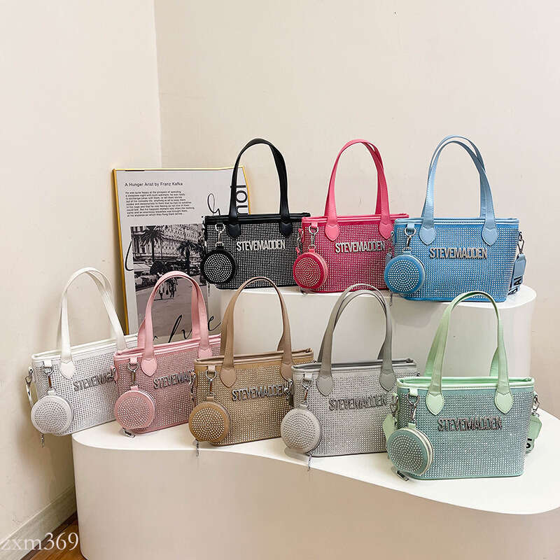Niche Bags Fashion Simple Trendy Rhinestone Letter Handbag 2024 New Style Textured Crossbody Bag