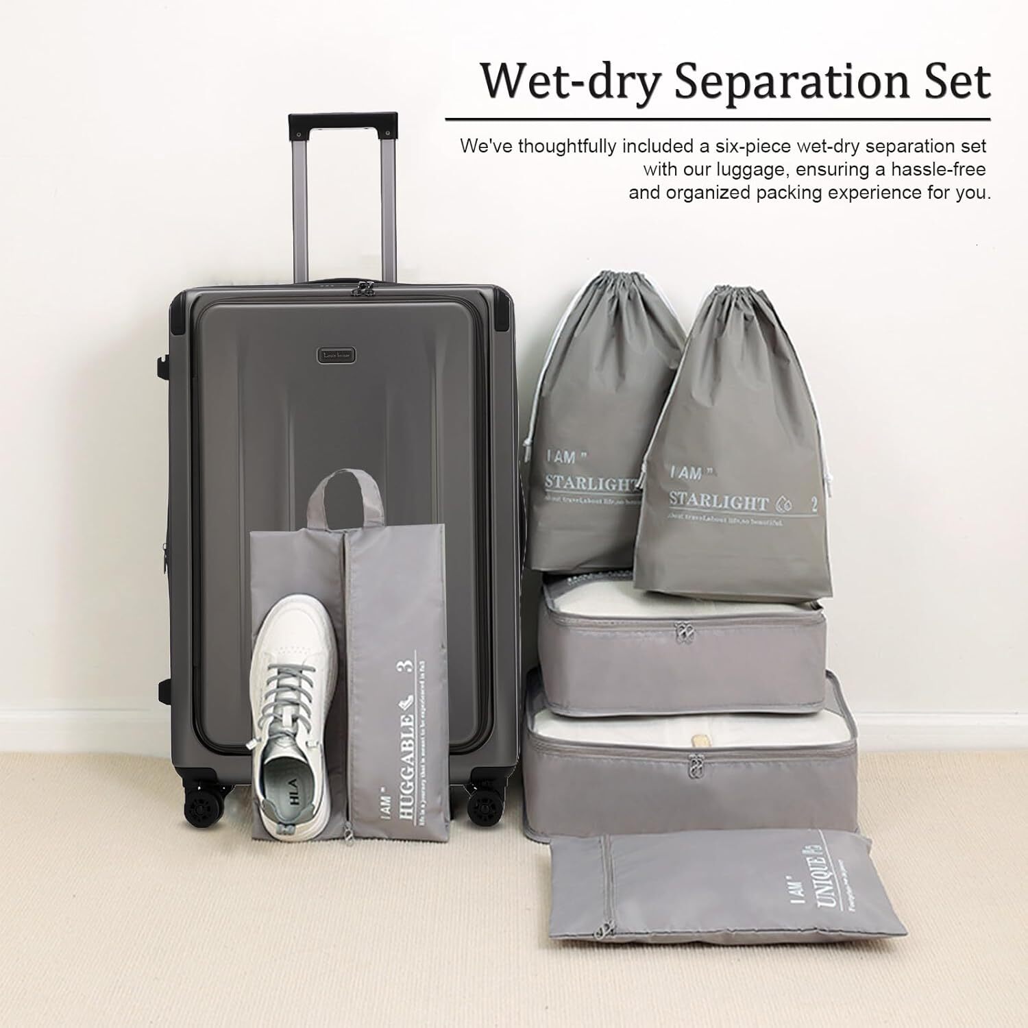 KAISER Carry On Lage, 20 Inch Top Opening Aluminum Frame Lightweight Airline Approved ABS+PC Hard Shell Suitcases with Silent Wheels, designer bag Fro