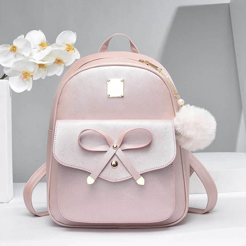 2023 New Style Korean Version Trendy Versatile Casual Small Backpack PU Fresh Fashionable Middle School Student Bag for Women