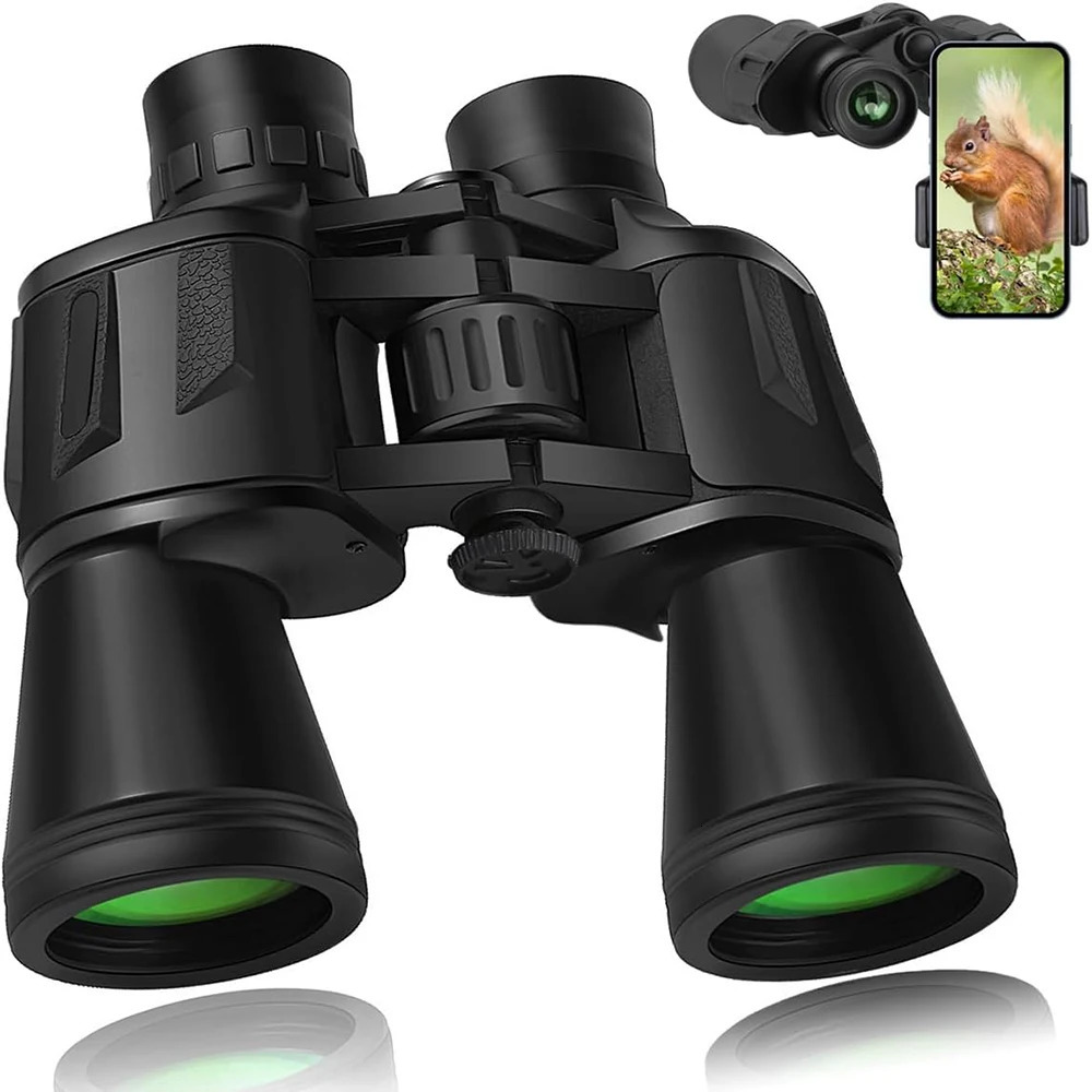 20x50 Military Binoculars for Adults with Smartphone Adapter With BAK4 Prism FMC Lens Telescope Tactical Hiking 250708