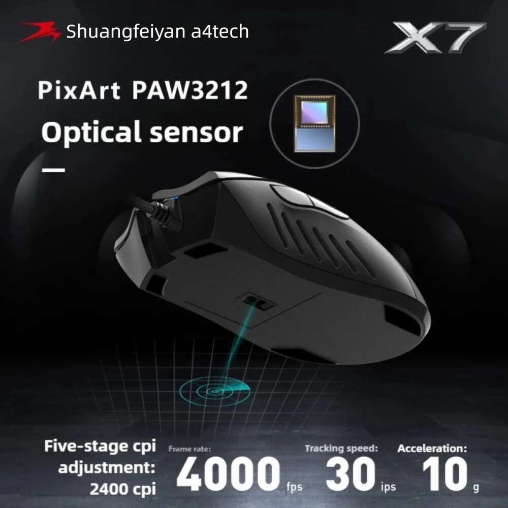 Bloody X7 low-latency ergonomic wired mouse 4000DPI pc game accessories FPS laptop player