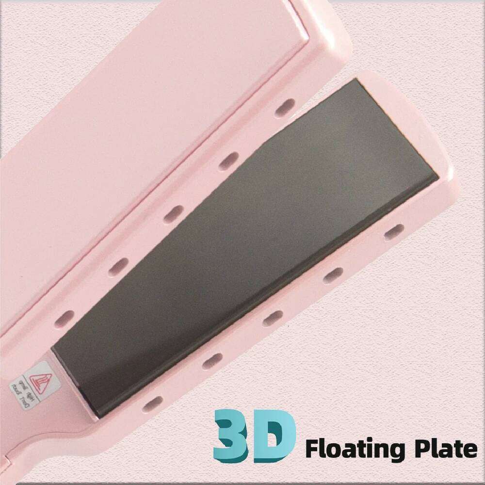 RUCHA Professional Straightener Wide Plate Titanium Flat Rapid Heating LCD Display PTC Treatment Hair Iron and Brush