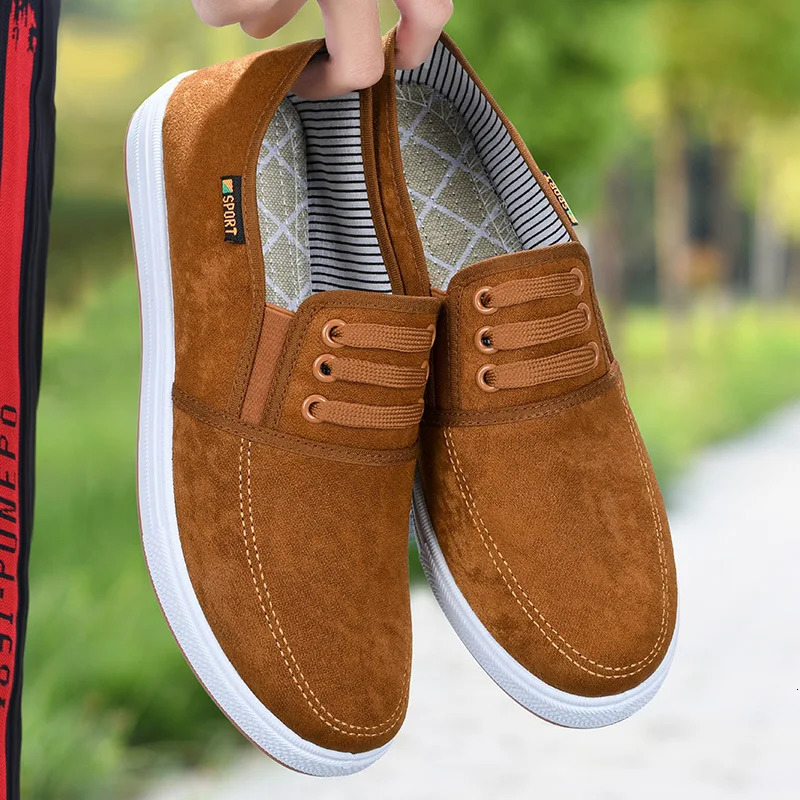 Spring men canvas shoes with soft soles and soft surfaces are soft comfortable non-slip and wear-resistant and fashionable 250716