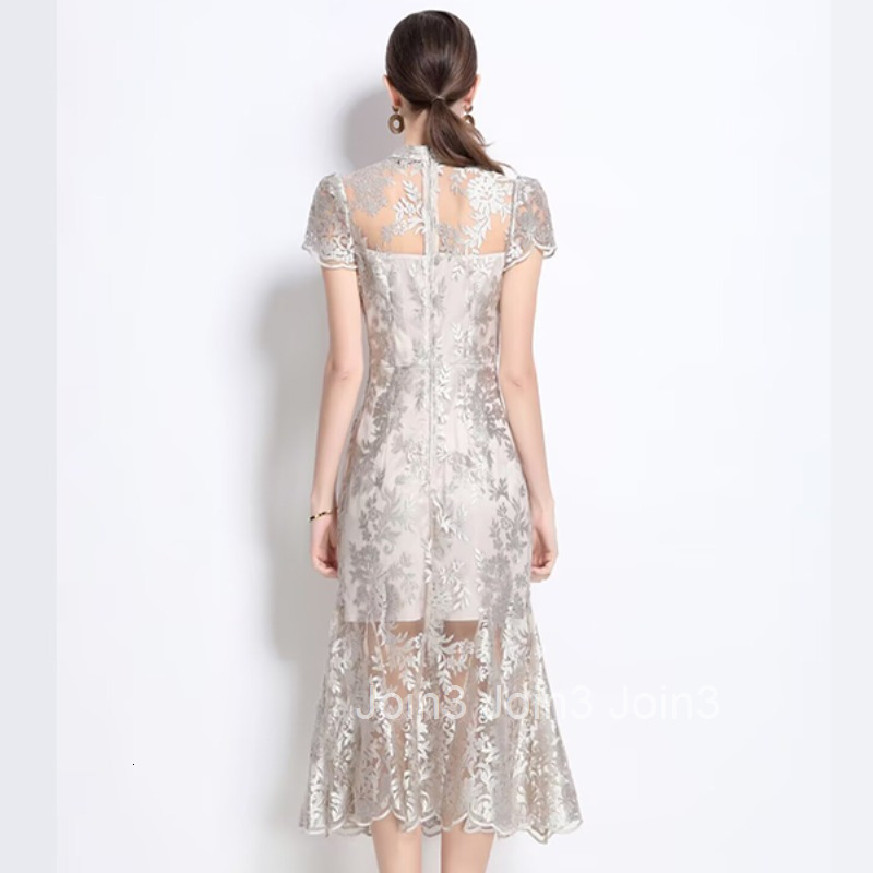 8067 French Style Mermaid Long Dress Elegant Socialite Party Gown Dress