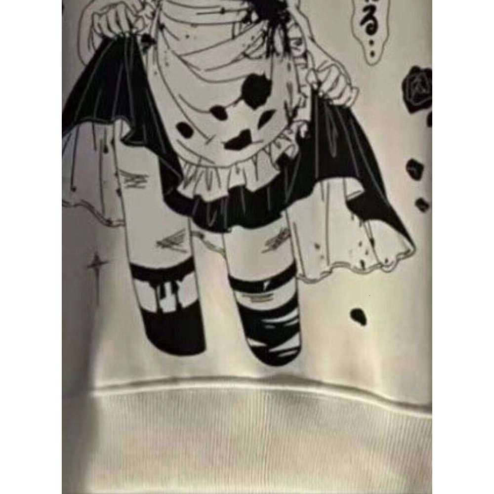 Patchwork Contrast Color Cartoon Print Hoodies Vintage Casual Women Y2k Aesthetic Tops Haruku Grunge Oversized Sweatshirts