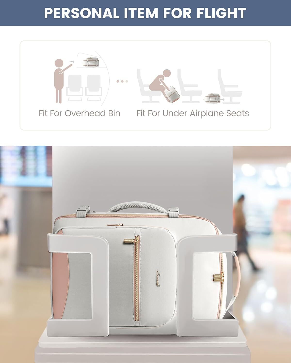 YMX LOVEVOOK Carry on Travel Backpack, 40L Waterproof Large 17inch Laptop Lage Daypack as Personal Item Flight Approved, Business Weekender Overnight 