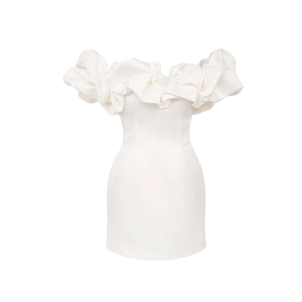 European and American Hot-Selling Fashion Solid Color Strapless Design Off-Shoulder Women's Formal Dress