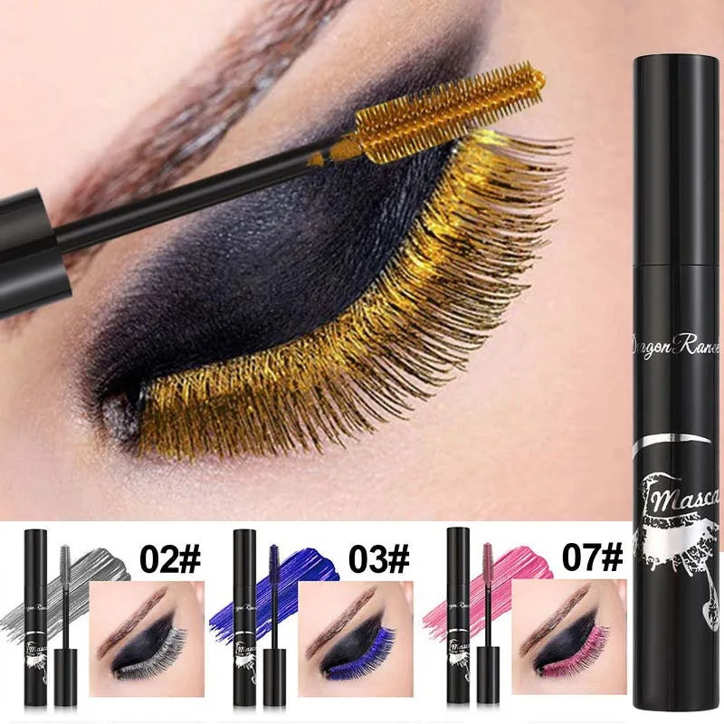 Fashion Gold Purple Mascara Makeup 4D Silky Natural Long Lash Cream Waterproof Mascara Extension Thick Lasting Curling Mascara 250717