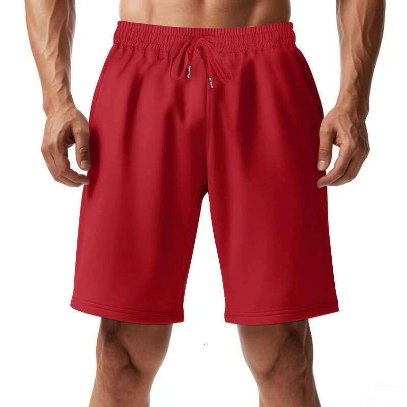 Summer Men's Skin-Friendly Breathable American Style Drawstring Loose Fit Squat Jogger Casual Shorts