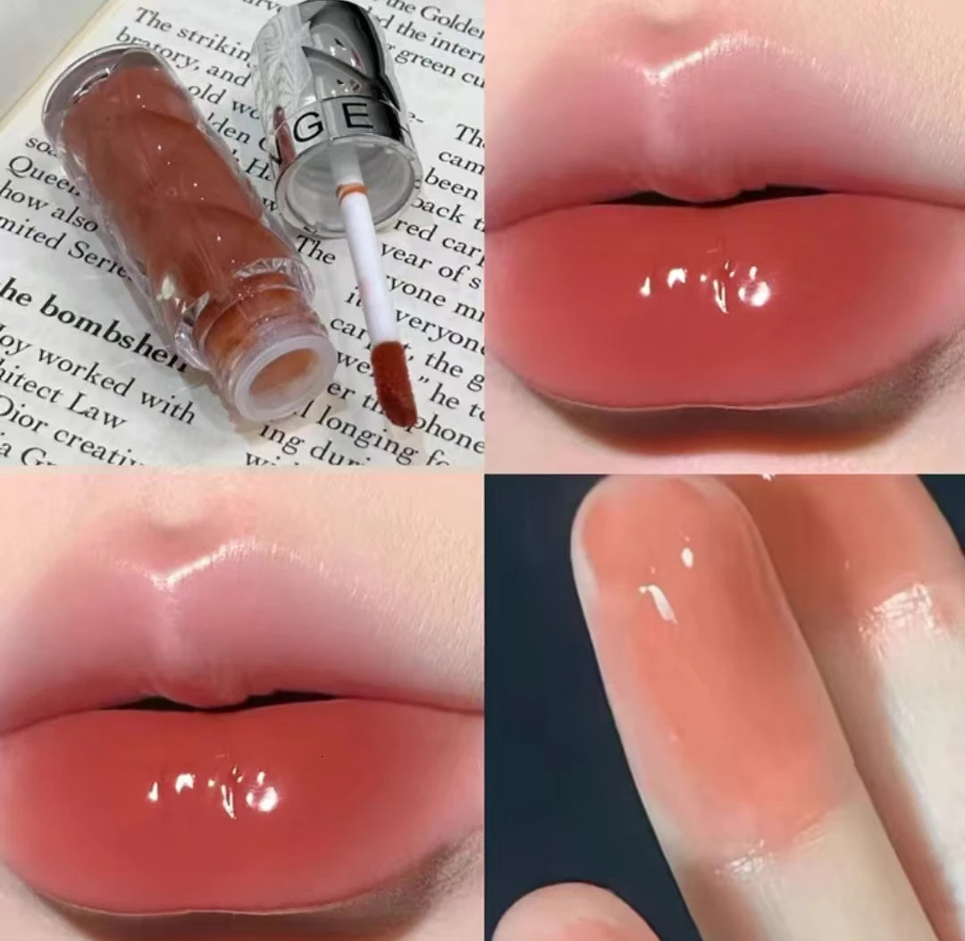 HERORANGE Nude Mirror Lip Gloss Clear Moisturizing Hydrating Water Light Glass Jelly Plump Lip Glaze Oil Lipstick Tint Makeup 250717
