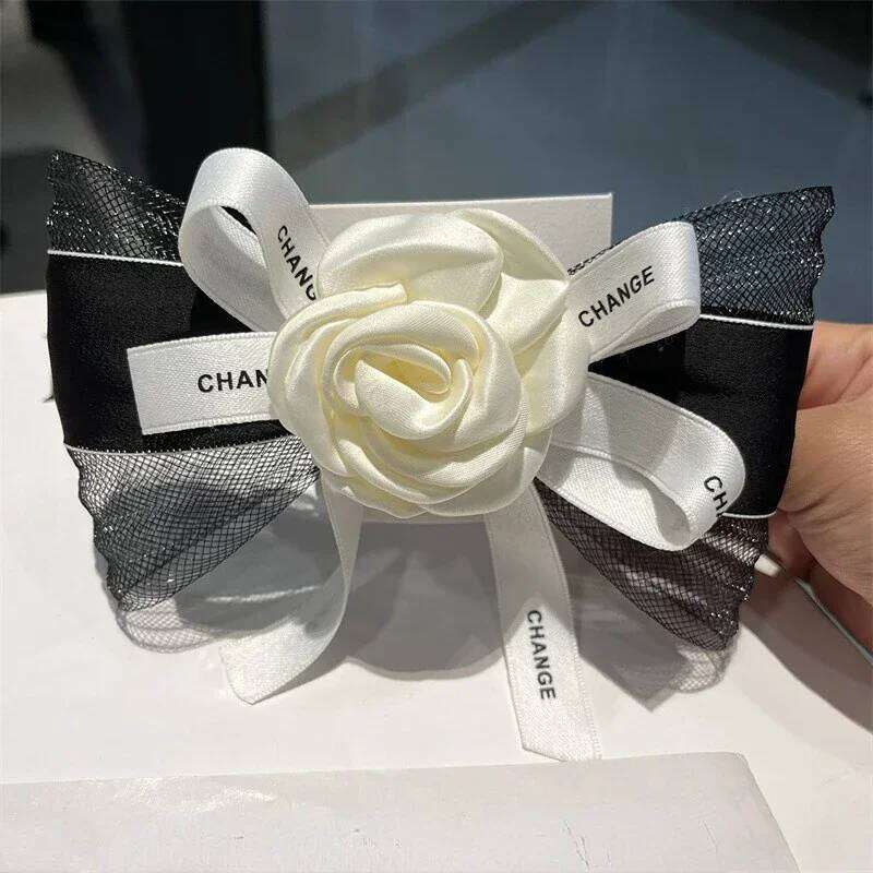 Fashion Elegant Rose Hairpin Women 2023 New Temperament Korean Headwear Flower Bows Hairclips Wholesale Accessories for X250720