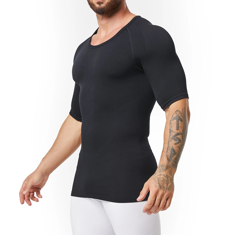 Seamless Compression Shirt Tank Tops Mens Shapewear To Hide Gyno Flatten Stomach Body Shaper 250716