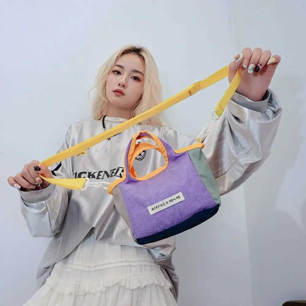 Sweet Korean Style Nylon Shoulder Bag Cloth Lightweight Small Crossbody Bag Waterproof Handbag Eco friendly Storage Bag Travel Y250719