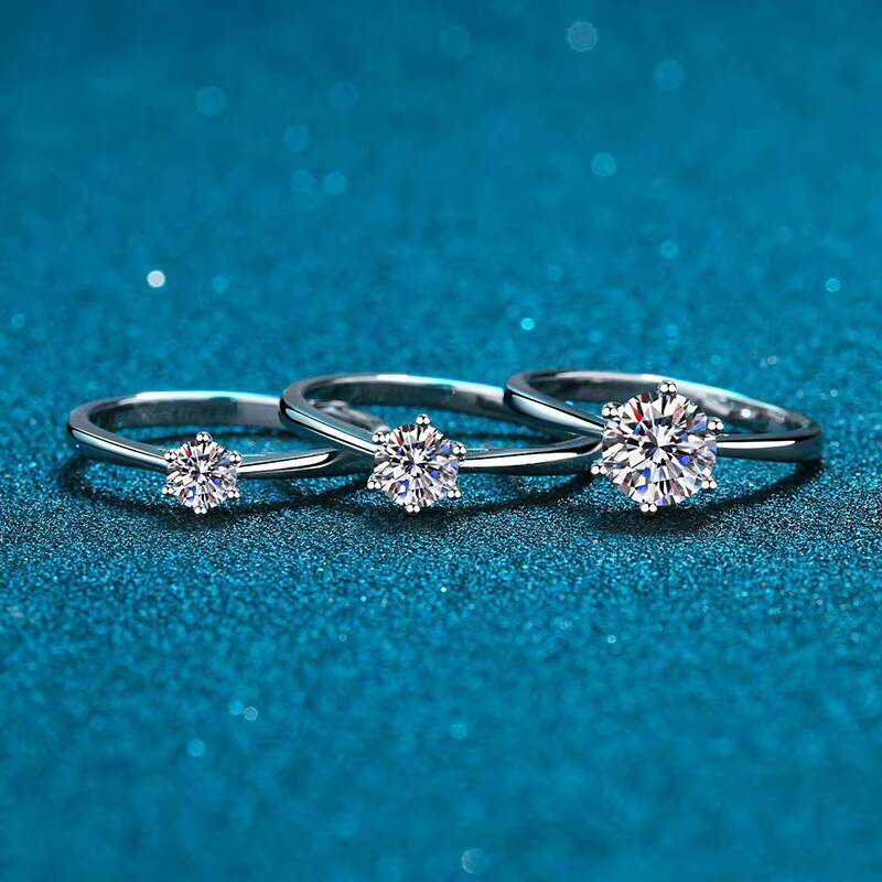 S925 Silver Moissanite Ring Elegant Proposal Ring with Advanced Temperament Elegant and Elegantly Designed