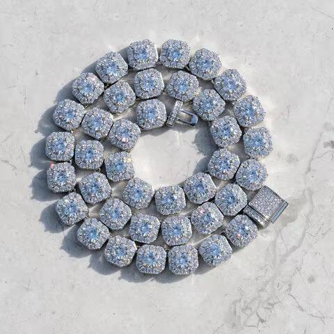 Latest Design Mens 13MM Full Iced Out Cuban Link Chain Mens Hip Hop Diamond Moissanite Necklace Chain for Party