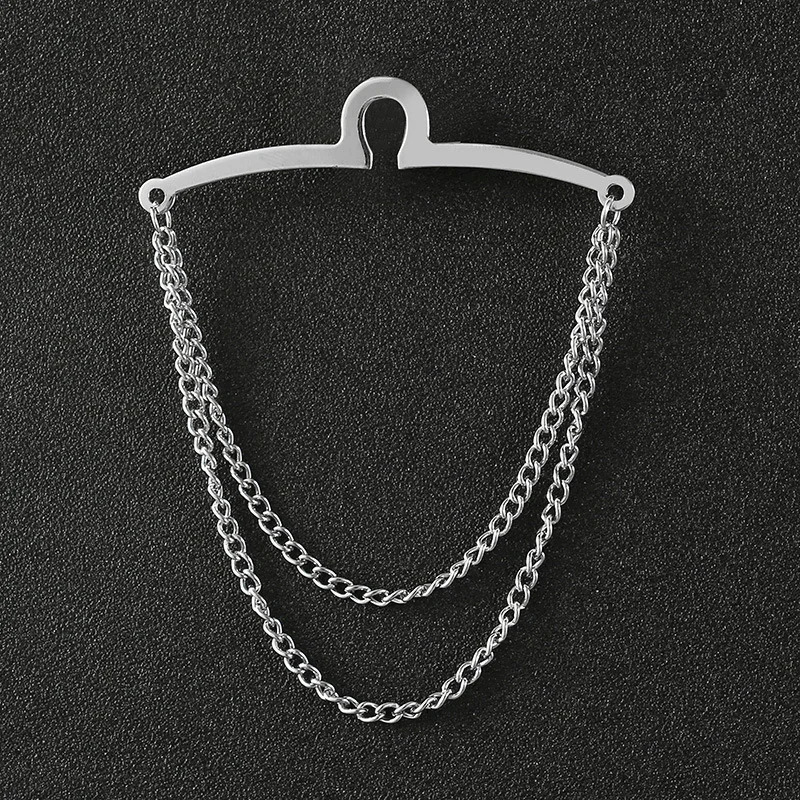 Tie Chain Mens Necktie Windbreak Metal Uchain Dress Shirts Brooch Changeless Lapel Pin Neck Ties Clip 250715
