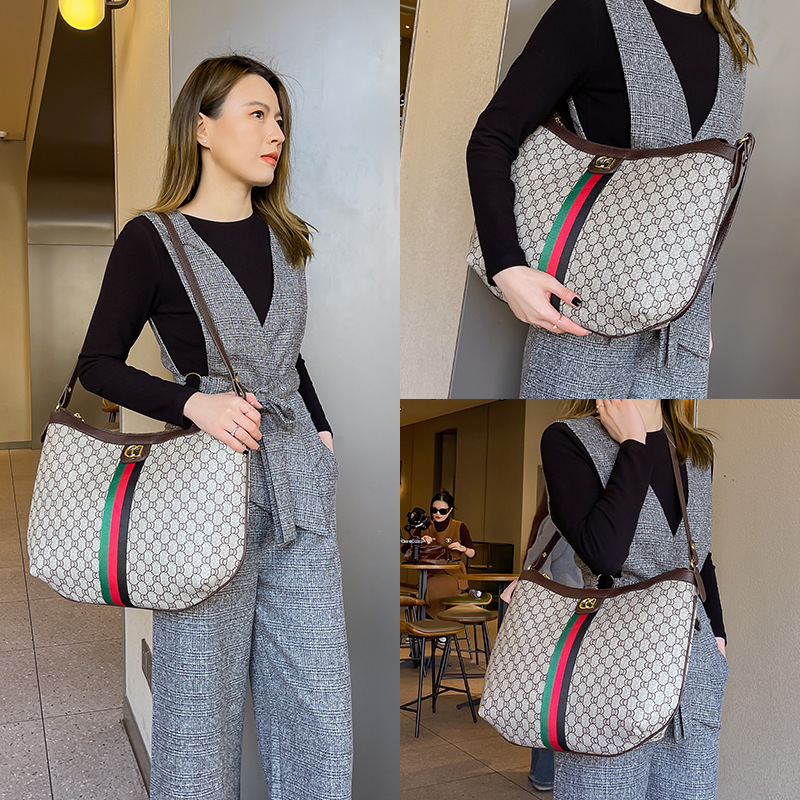 Free shipping designer 2025 New style bag, women's fashion, versatile, large-capacity, high-end, single-shoulder crossbody large bag, commuting tote bag