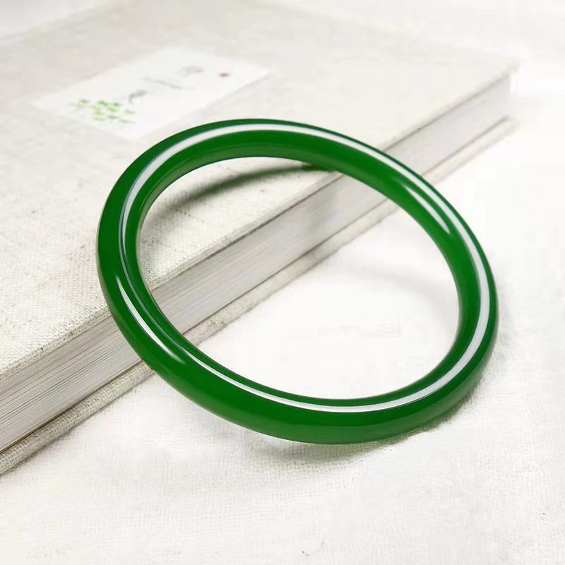 Natural Jade Bracelet Hetian Jade Round Womens Bracelet Delicate Fashion Jewelry Holiday Gift For Girls 250716