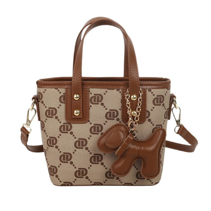 Luxury Brand Designer Bag Fashion Printed Bucket Bag Korean Style Simple Women's Bag New 2025 Summer Basket Handbag Single Shoulder Crossbody Bag