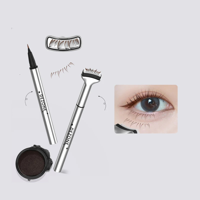 Dezone Lower Eyelashes Stamp Makeup Professionnelle Undereyelash Seal Eyeliner Pen Waterproof And Sweat Proof Eye Liner 2 In 1 250717