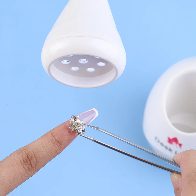 Desktop Rechargeable Storage Nail UV Dryer 8 Lamp Beads Nail Gel Quick-drying Nail Light Dryer Portable Baking Lamp 250716
