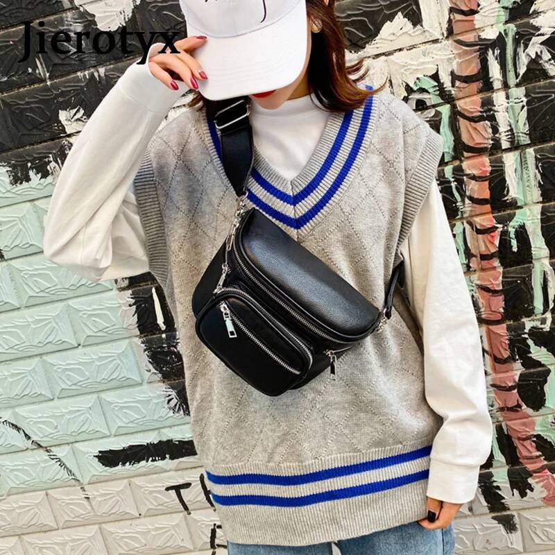 JIEROTYX Belt Waist Bag Purse Female Shoulder Good Quality Woman Wallets Bags for Women 2020 Bolsa Feminina