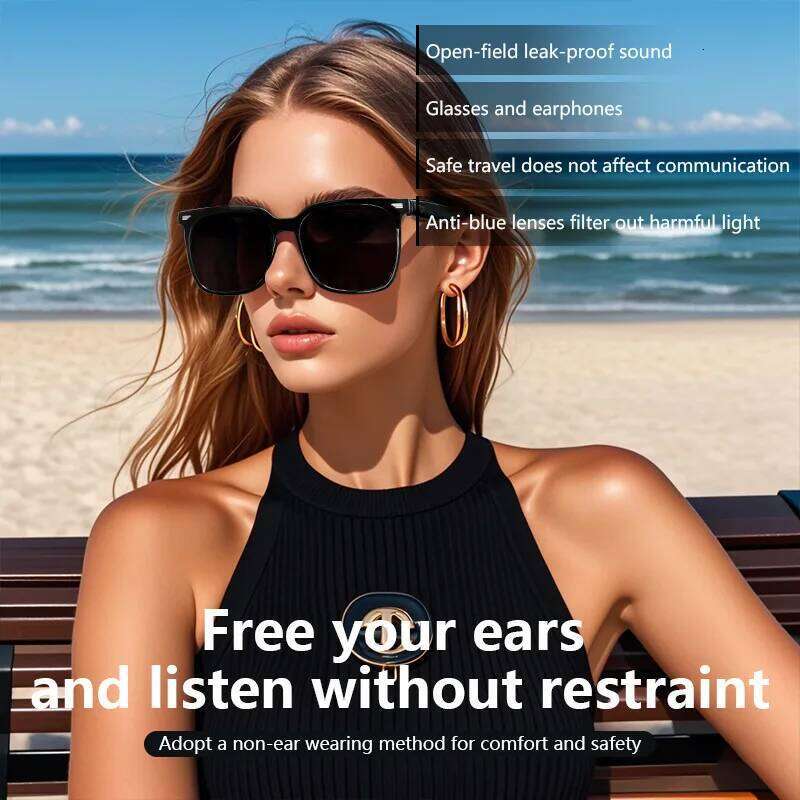 designer New Smart Wireless Bluetooth Listen Music To Answer The Phone Men And Women Fashion Anti-blue Light sunglasses