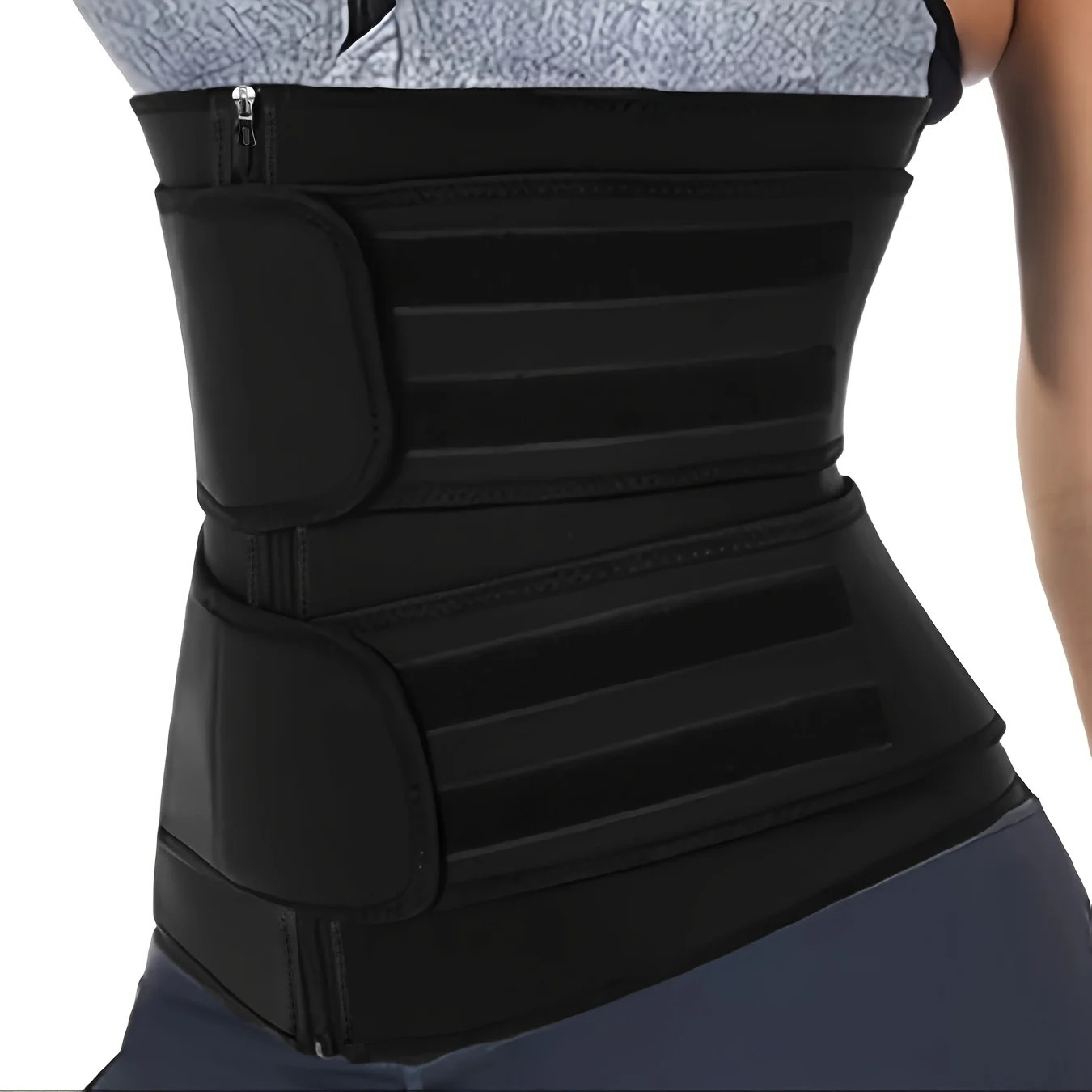 Dynamic Womens Waist Trainer Slimming Belt Sweating Adjustable Zipper Reinforced Body Shaping Waist Belt 250712