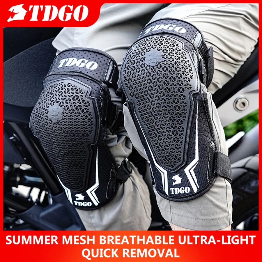 Summer Motorcycle Riding Breathable Knee Pads Guards Lightweight Bike Racing Brace Mesh Protective Adjustable Cycling Accessory 250708