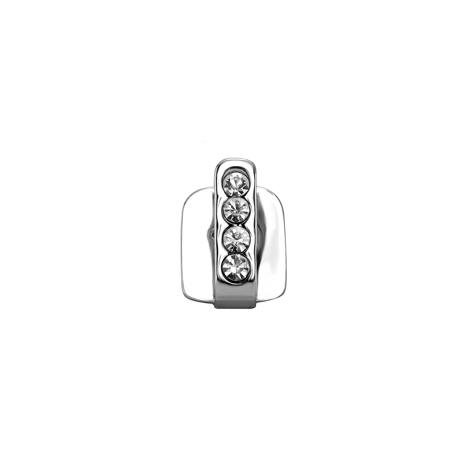 Luxury Four-Diamond Gold Teeth Accessory Hip Hop Vertical Bar Single Grillz HIPHOP Unique Versatile Bling Bling