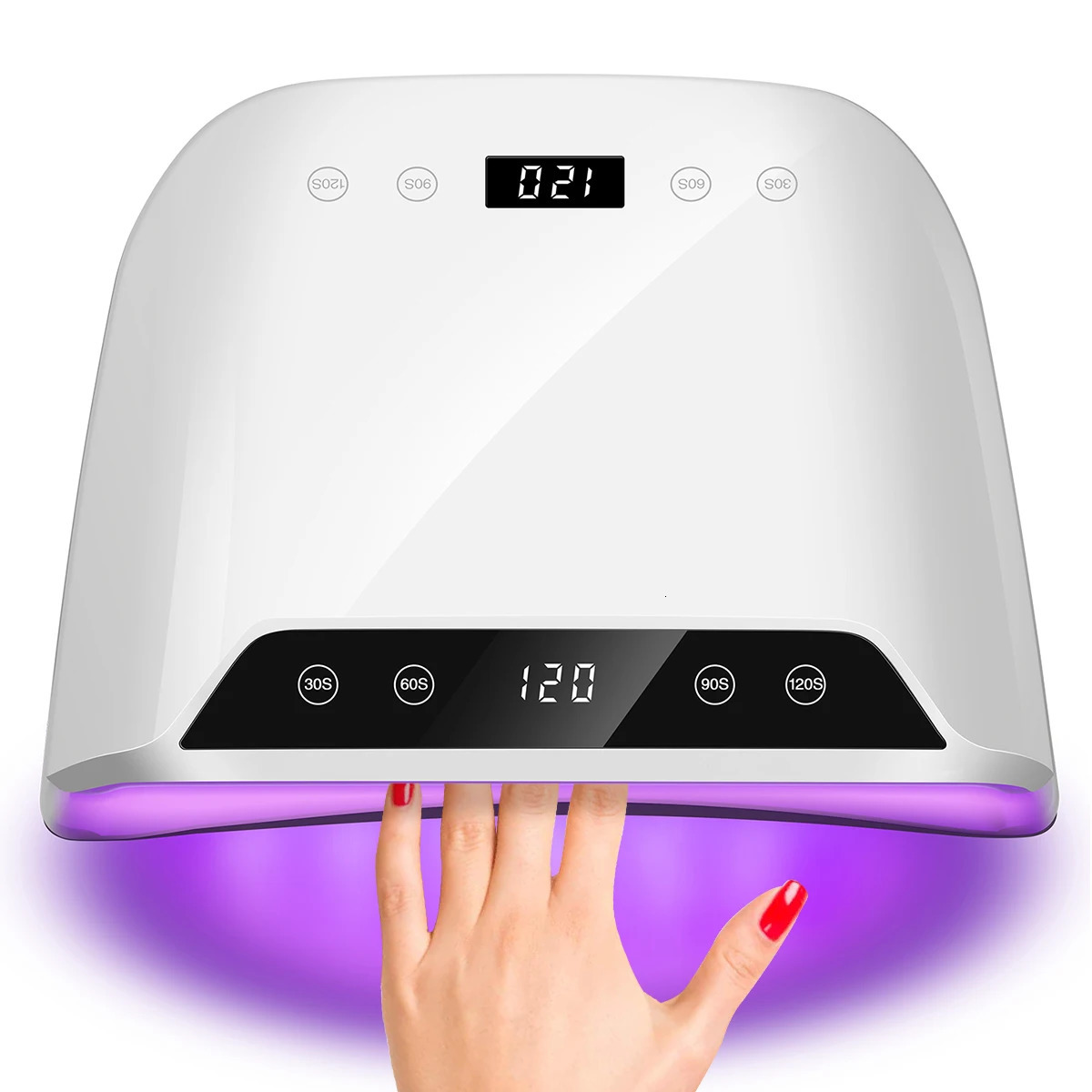 Professional Nail Drying Lamp 72 LEDS Nail Lamp with LDC Display and 4 Timers Nail Dryer for Salon Gel Manicure or DIY at Home 250716