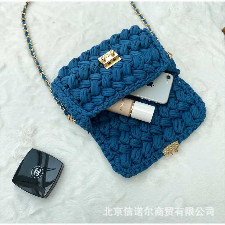 Fashion Rope Woven Women Shoulder Bag Designer Chains Crossbody Bags for Women 2021 Small Braided Square Flap Phone Purse Lady Y250719