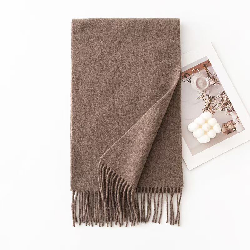 T1265 wool scarf autumn and winter thick warm scarf solid color all-match warm fashion scarf shawl